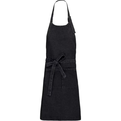 Kariban Katoenen schort met zak K885 - Black Denim - One size