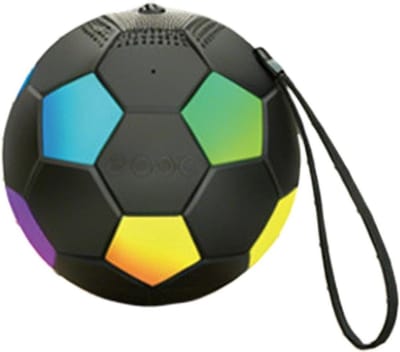 Draadloze Luidspreker - Voetbal Speaker - Feestelijke Sfeer - Muziekverlichting - 8x8x17 cm - Zwart