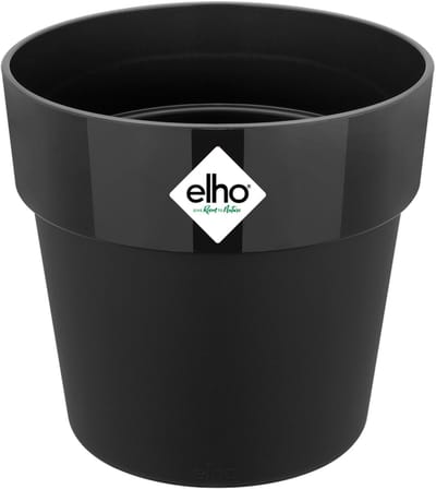 Elho B.for Original Rond 16 - Bloempot voor Binnen - 100% Gerecycled Plastic - Ø 15.9 x H 14.6 cm - Living black