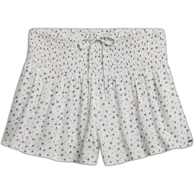 Superdry - Bedrukte Mini Smocked Shorts - Dames - Korte broeken