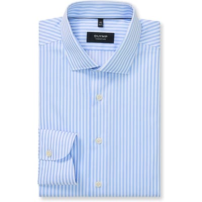 OLYMP Signature Overhemd, Tailored Fit, Signature Kent, Bleu