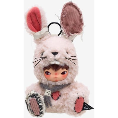 POP MART Hirono Little Hare Pluche Poppen Hanger Serie Figuren white