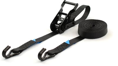 Spanband (sjorband) - 1,2T - 25mm - 2-delig met ratel - Zwart - 3,5m