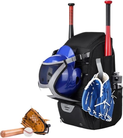 Sporttas Met Schoenenvak - Voetbal Tas - Sport Training - Verstelbare Banden - 29 Liter - Zwart