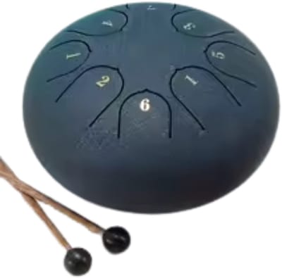 Livano Handpan - Tongue Drum - Steel - Regen - Klankschaal - Donkerblauw