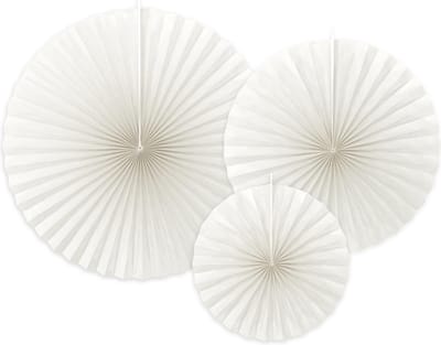 Waaiers Off-White - 3 stuks