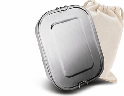 Famanu – Hoogwaardige roestvrijstalen lunchbox I 1400ml I De broodtrommel is opgedeeld in compartimenten en kun je makkelijk afsluite Deze roestvrijstalen bento box