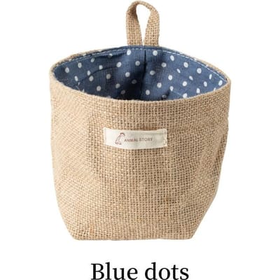 Hangende Opbergtas Stof Jute Bureau Opbergemmer Home Office Organizer Bloempot Klein Zakje Badkamer Keukenmand beige