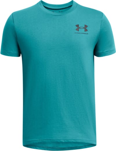Under Armour B SPORTSTYLE LEFT CHEST SS Jongens Sportshirt - Blauw - Maat YSM