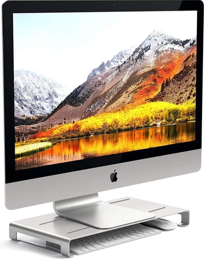 Aluminium Universele Monitor Stand - LB-555 - Computer standaard Bureau Beeldscherm verhoger - Compatibel met MacBook Pro, iMac Pro, Google Chromebook, Microsoft Surface, Dell, Asus laptop en meer