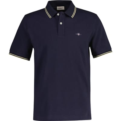 Polo met contrasterende bies Gant