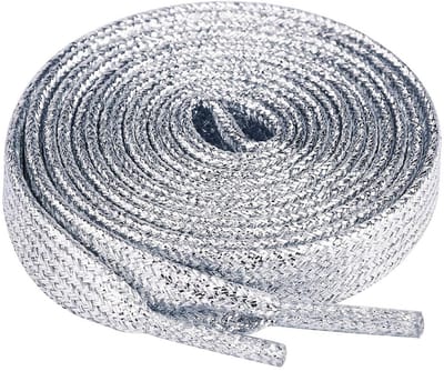 The Kicks Don Glitter Veters voor sneakers - Zilver - Plat 130CM