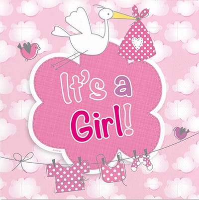 Folat - Servetten - It's a Girl (20 stuks)
