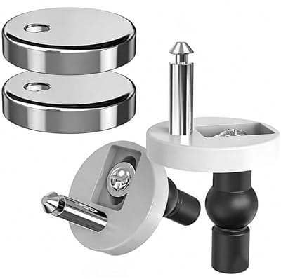 Dailygoods- WC Brilbevestiging 2 Stuks - Toiletdekselbevestiging - Schroeven voor Toiletbril - Roestvrij Staal - Reparatieonderdelen - Geschikt voor Standaard WC Brillen