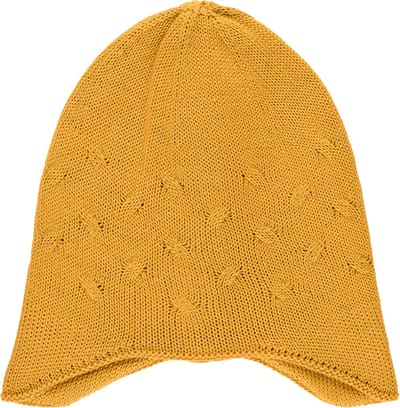 Bold Bamboo kinder muts Hári - Kind 4-7 jaar - 100% organisch bamboe - Knit beanie - Okergeel