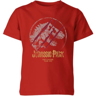 Jurassic Park Lost Control Kids' T-Shirt - Red - 98/104 (3-4 jaar)