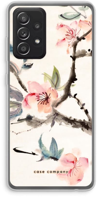 Case Company® - Hoesje geschikt voor Samsung Galaxy A52s 5G hoesje - Japanse bloemen - Soft Cover Telefoonhoesje - Bescherming aan alle Kanten en Schermrand