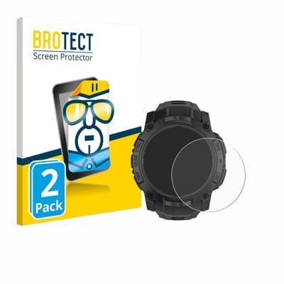 BROTECT - Screenprotector voor Garmin Instinct 3 Solar Tactical Edition (50 mm) - Folie Beschermfolie transparant 2 Stuks