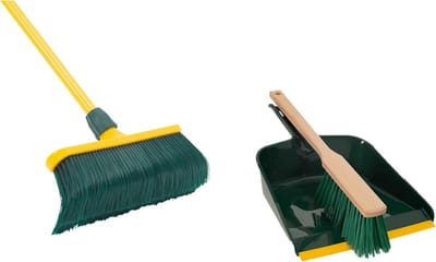 Tuinbezem met Telescoopsteel en Veegschep - 30 cm