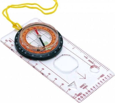 Scoby - Kompas met Liniaal - Schaal Liniaal - Vergrootglas - Multitool - One Size - Transparant