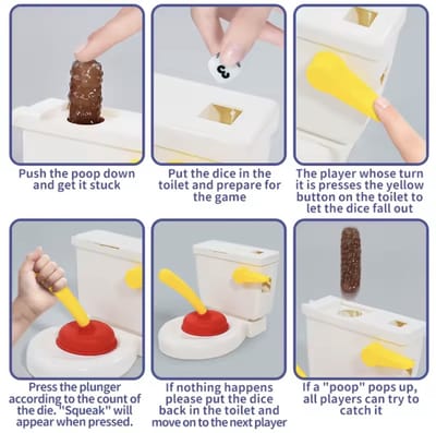 CFY Flush Frenzy WC Spel – Hilarisch Kinderspel met Dobbelsteen & Ontstopper – 4+ - C1.2