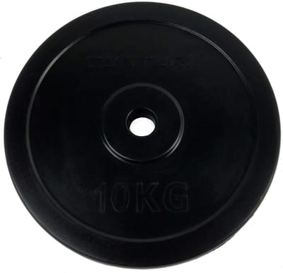 Tunturi Halterschijf - Halter gewichten - 1x 10 kg - 30mm - Rubber - incl. gratis fitness app