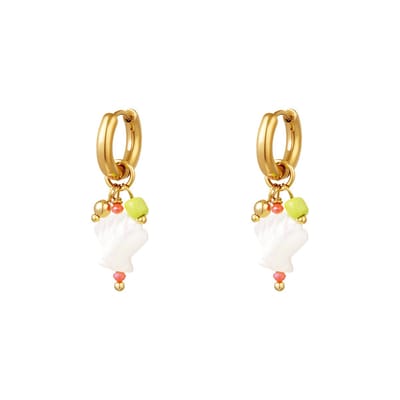 Oorbellen Hanger Happy Schelpje | Goud