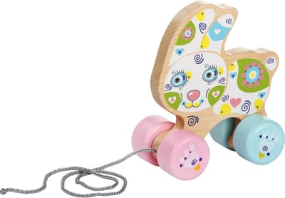 Cubika houten trekfiguur konijn