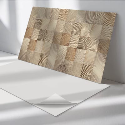 Wallfluent Vinyl Wandpaneel - Houten plankpatroon Zelfklevende Wandbekleding - 100 cm x 50 cm - Beige Vinyl Wandpaneel - 1 stuk - Rechthoekig Wandbekleding Vinyl - Texturen Wandpaneel - Wandpaneel PVC - Wandpaneel Keuken en Badkamer