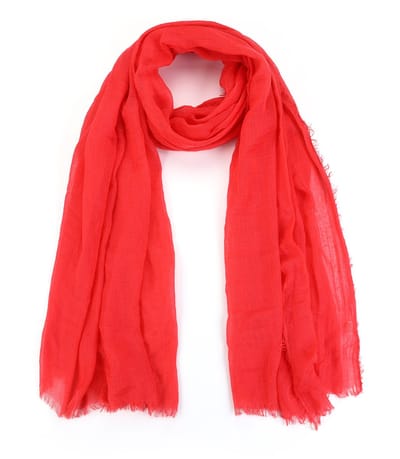 Sjaal - lange dunne sjaal - effen - herfst - winter - dames - watermelon - rood - oranje - cadeautip