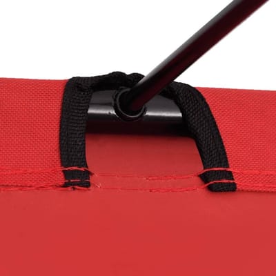 Kampeerbed - Opklapbed - Ontspannen Buiten - Stevig Staal Frame - 180x60 cm - Rood
