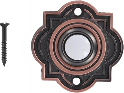 Deurbel Drukknop - Verlichte Knop - Toegang Melden - Met LED Licht - DC12-24V - Brons