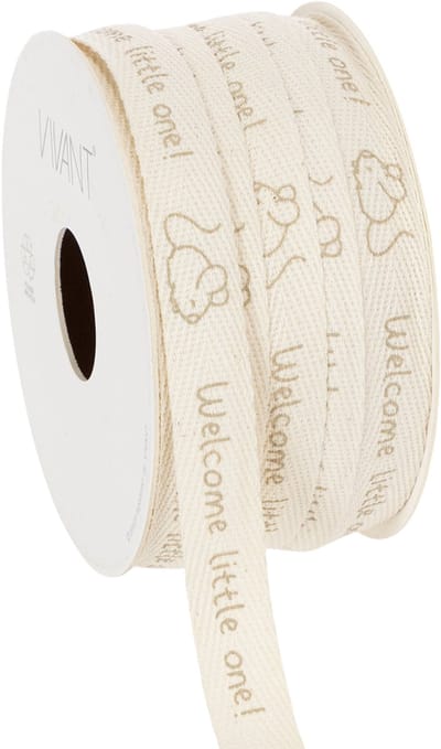 Cadeaulint met een schattig muisje, decoratief lint voor geboortes en