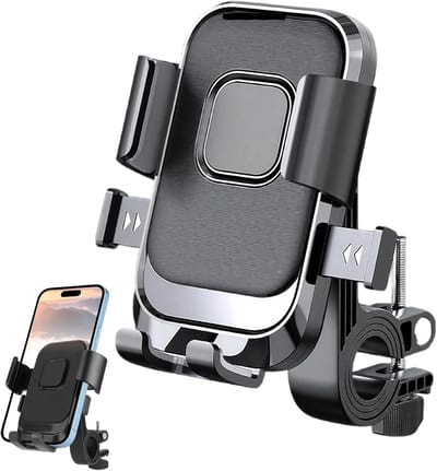 VHV - Telefoonhouder - waterdichte telefoonhouder scooter - waterbestendig, met klem - voor scooter, motor, elektrische fiets