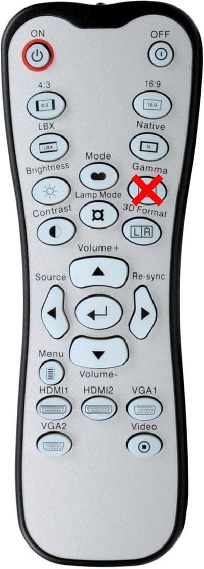 Afstandsbediening geschikt voor de OPTOMA HD300X beamer, vervangt BR-3060B / 45.8KZ01G001