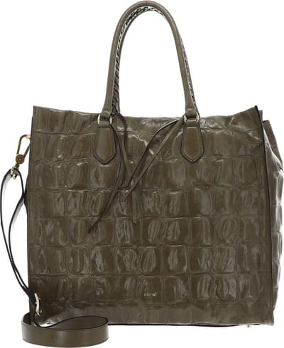 abro Leren Schoudertas Leather Primitivo Shopper Kaia Big Siena Kaki