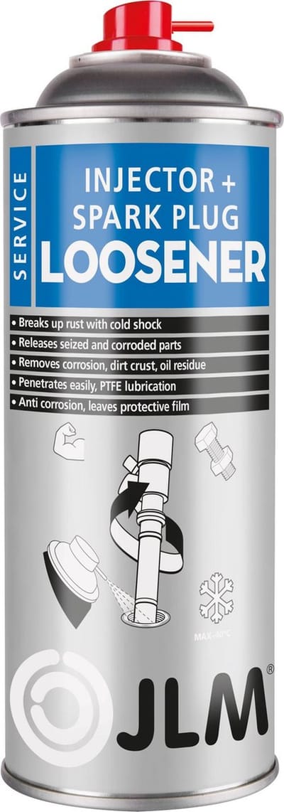 JLM Injector Loosener - Verwijdert corrosie en vuil van verstuivers, gloei- en bougies - Smeert en voorkomt roest - Sterk verkoelend effect tot -40 ºC - 400ml