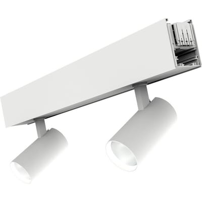 The Light Group SLC LED-spot Click, wit, 2-lamps, lengte 56 cm, CCT, DALI