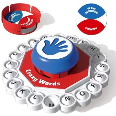 1Ensemble-Mots de Haute Qualité Incroyables Anglais de Haute Qualité Plateau de Haute Qualité Jeu de Haute Qualité Rapide Rythmé de Haute Qualité Famille de Haute Qualité bleu