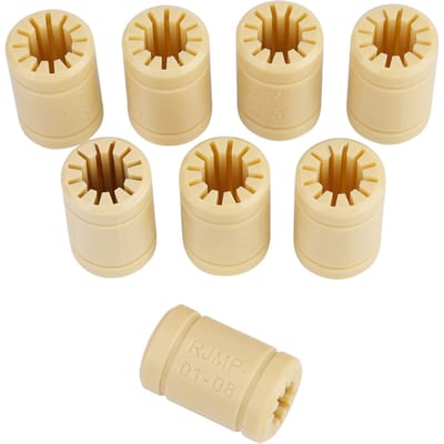 Ensemble de 8 pièces Roulement LM8UU en polymère solide pour imprimante 3D Axe de 8 mm