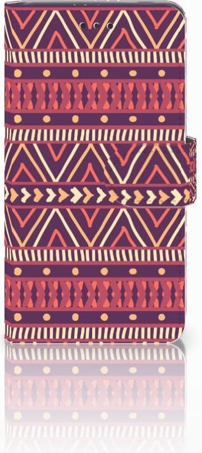Book Case voor Nokia 7 Telefoon Hoesje Aztec Paars