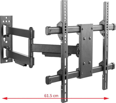 WOLFF MOUNT stevige Tv muurbeugel perfect voor de slaapkamer, tot 55" geschikt, 3 draaipunten en kantelbaar