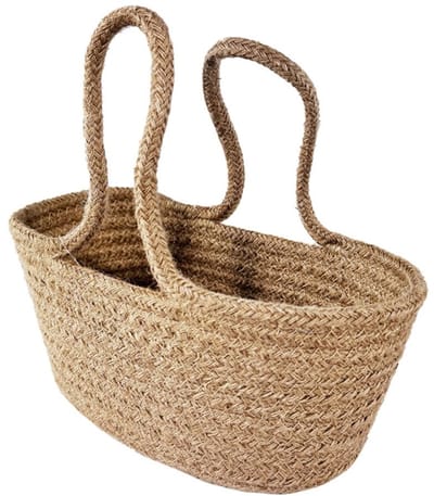 Egmont Toys mandje touw speelgoed opbergmand 24x15 cm.