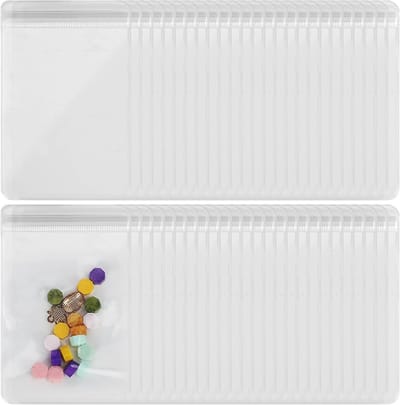 100 Stuks Resealable Cellophane Tassen van 3"-6" met 10 Maten en 0.03 Inch Dikte voor Sieraden, Armbandopslag en Treats