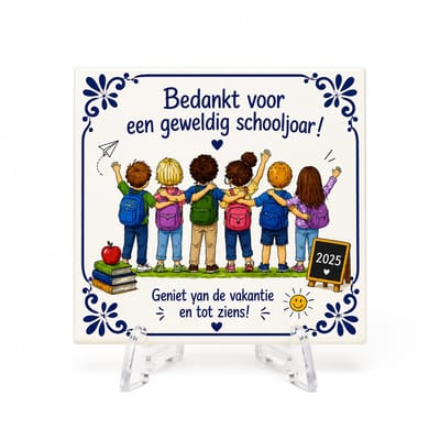 Spreuktegeltje, Tegeltje met tekst en afbeelding Bedankt voor het geweldige schooljaar, Tegeltje, Cadeau, Bedankje, Einde Schooljaar Tegeltje met tekst, Tekst tegeltje, XLX®
