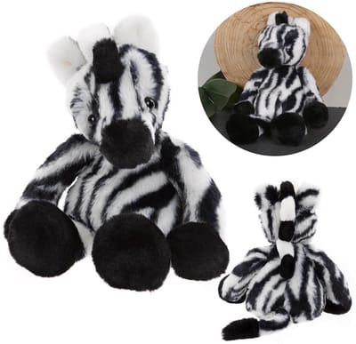Charlie Bears Zebra Zizi mascotte, uit de Bear & Me serie, een unieke knuffel voor kinderen, 30 cm