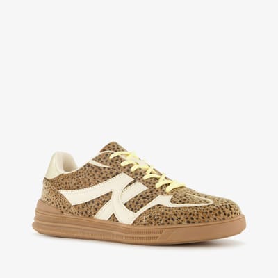 Blue Box dames sneakers bruin met print - Maat 37 - Uitneembare zool