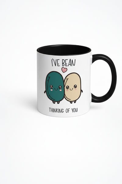 Grappige Mok "I've Bean Thinking Of You" - Liefdevolle Bonen Cadeau Mok voor Vrienden & Geliefden - Valentijn & Jubileum