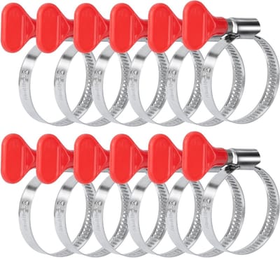 Set van 12 Verstelbare Slangklemmen 25-40mm van RVS, Perfect voor Tuin, Auto en Waterleidingen