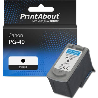 PrintAbout huismerk Inktcartridge PG-40 Zwart geschikt voor Canon